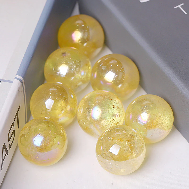 0.25kg Aura Yellow Angel Crystal Sphere 20mm - Image 5