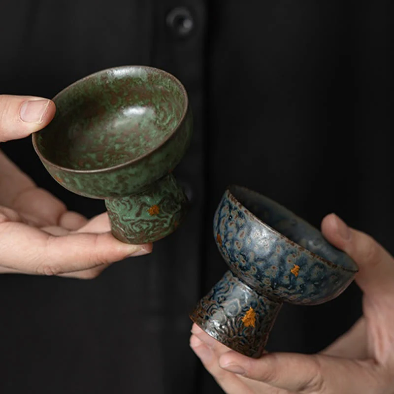 60ml Vintage Auspicious Clouds Ceramic Teacup for Tea Ceremony - Image 12