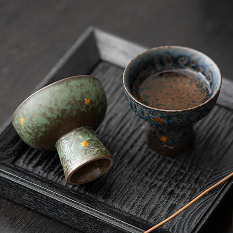 60ml Vintage Auspicious Clouds Ceramic Teacup for Tea Ceremony - Image 13