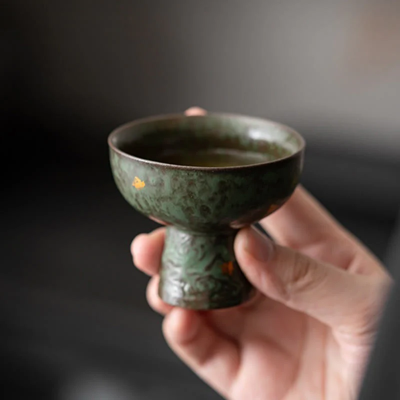 60ml Vintage Auspicious Clouds Ceramic Teacup for Tea Ceremony - Image 3