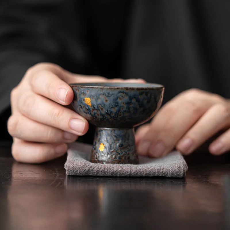 60ml Vintage Auspicious Clouds Ceramic Teacup for Tea Ceremony - Image 8