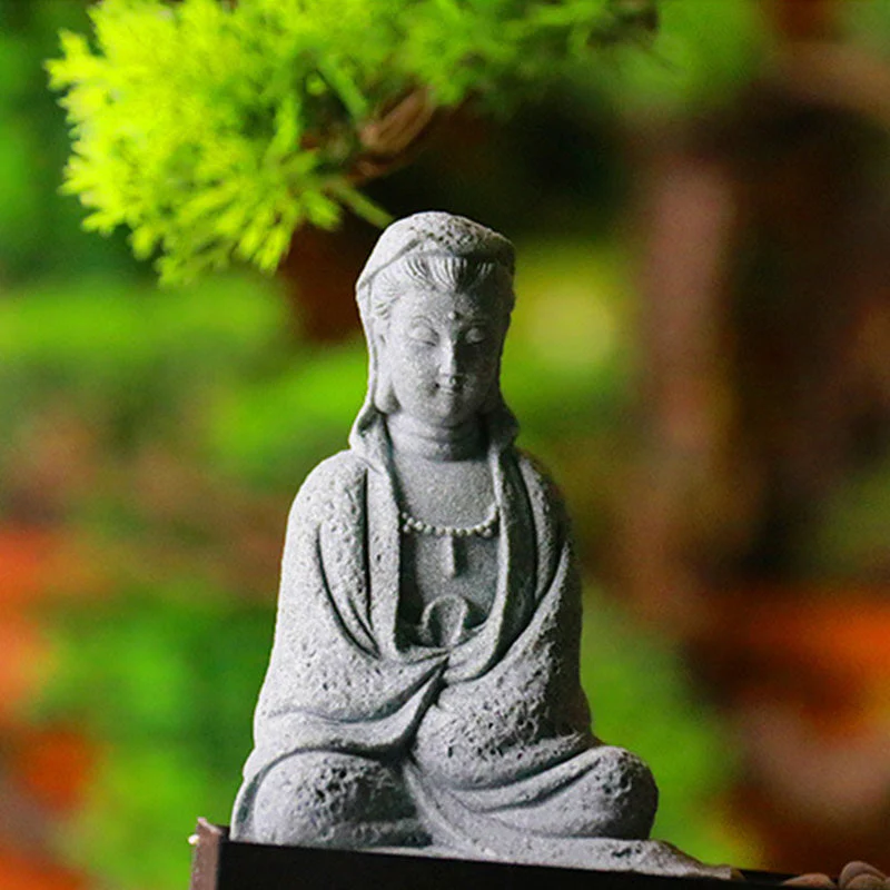 Sandstone Avalokitesvara Buddha Statue for Home Blessing - Image 10