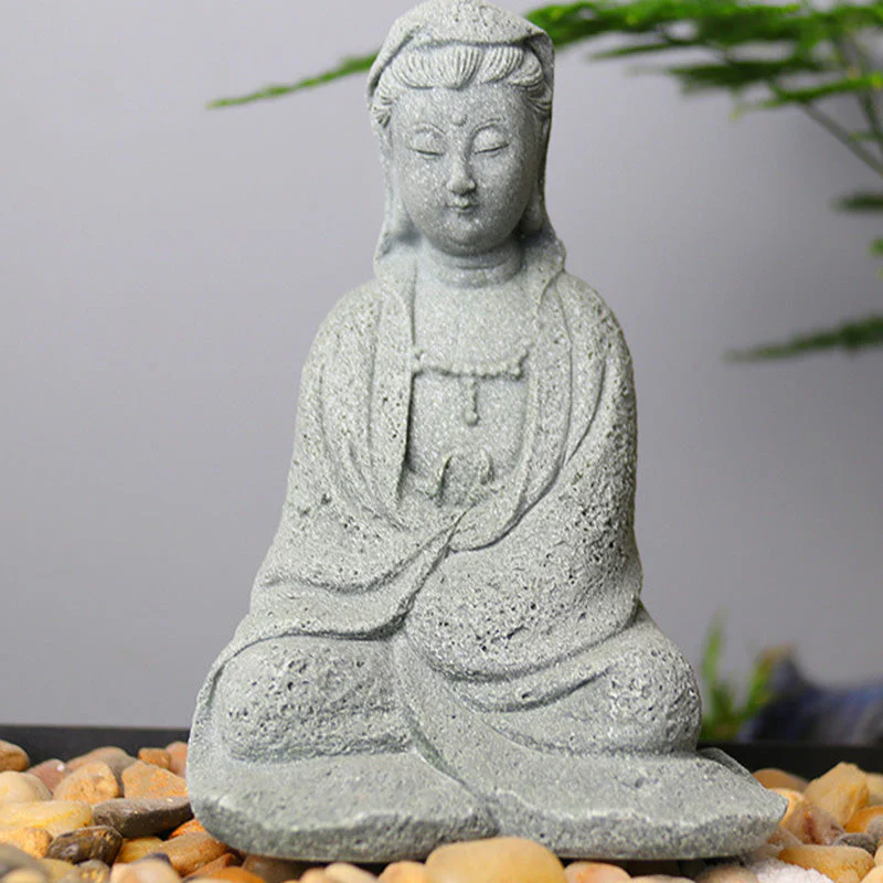 Sandstone Avalokitesvara Buddha Statue for Home Blessing - Image 11