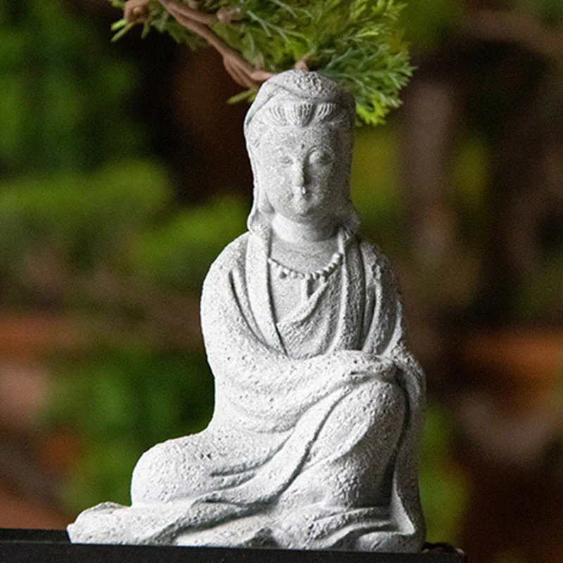 Sandstone Avalokitesvara Buddha Statue for Home Blessing - Image 13