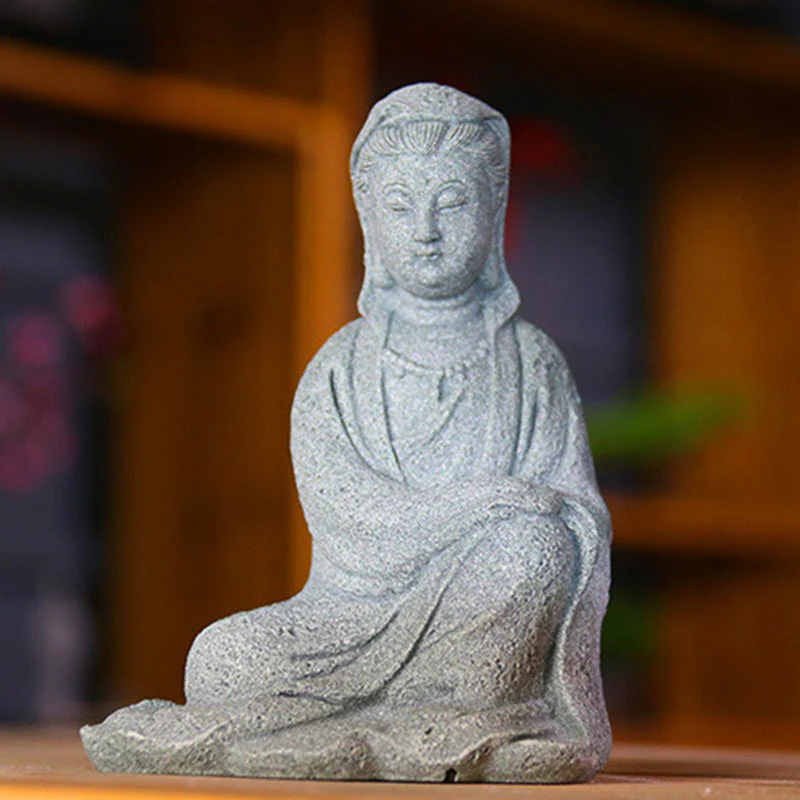Sandstone Avalokitesvara Buddha Statue for Home Blessing - Image 2
