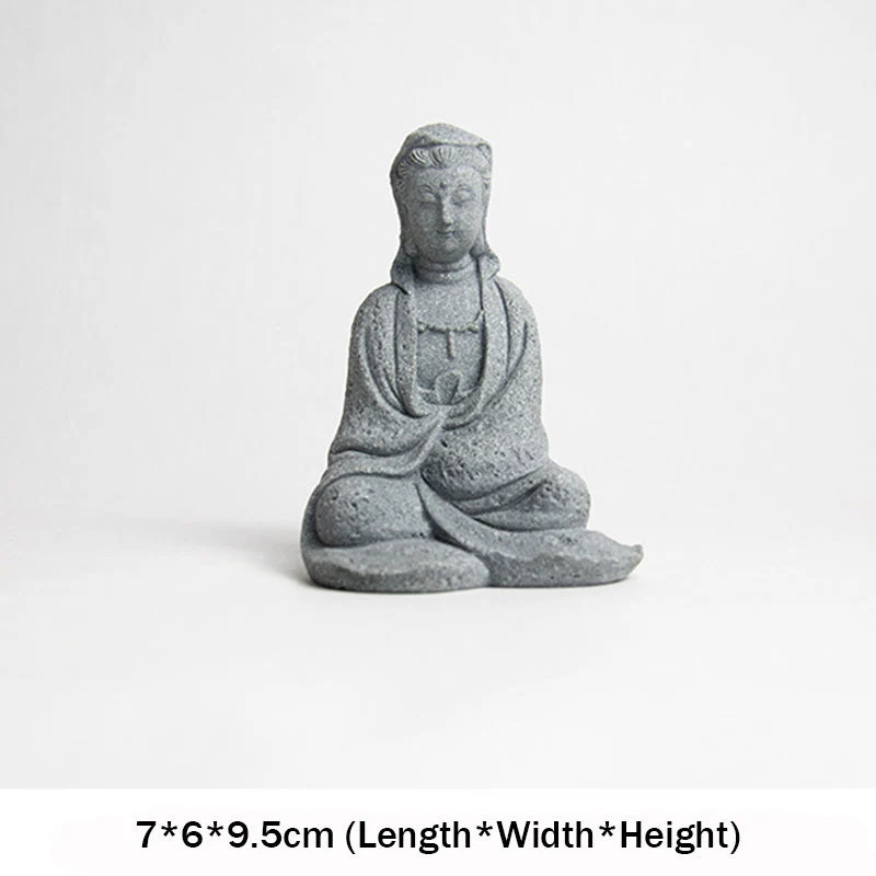 Sandstone Avalokitesvara Buddha Statue for Home Blessing - Image 5