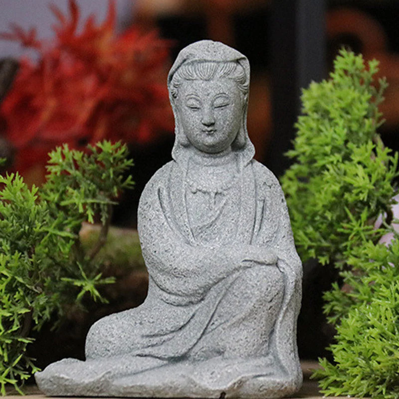 Sandstone Avalokitesvara Buddha Statue for Home Blessing - Image 8