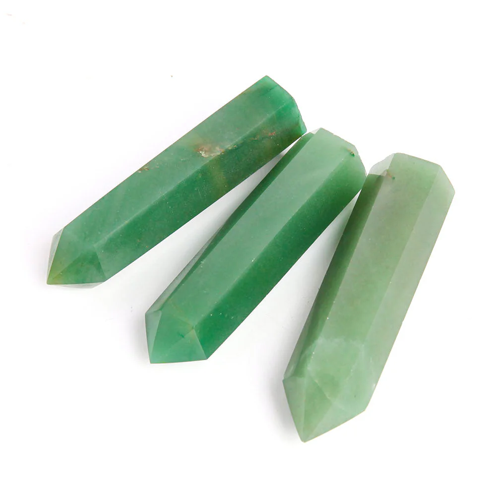 Set of 3 Aventurine Crystal Points 2.9-3.3 Inches - Image 2