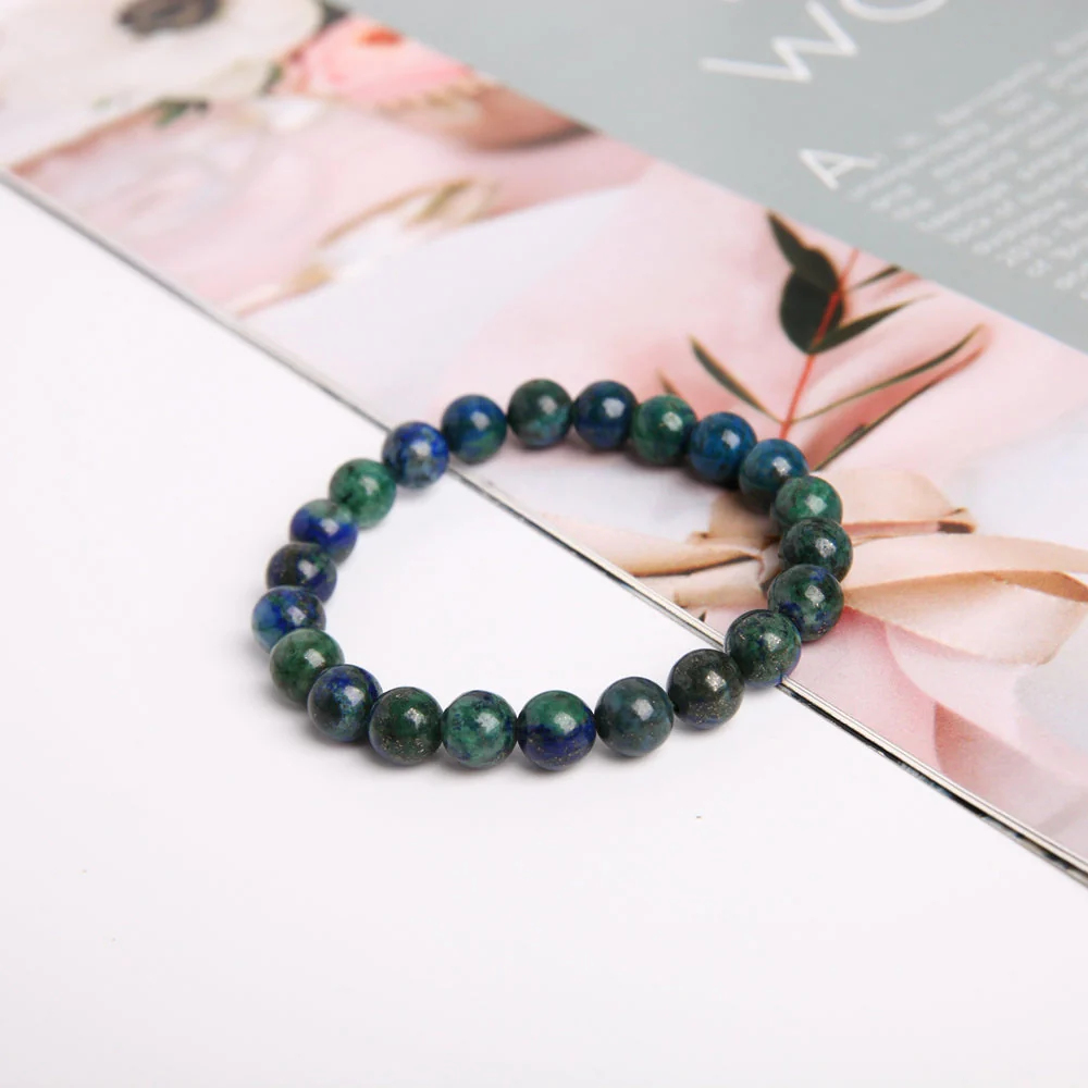 8mm Azurite Crystal Spiritual Bracelet for Healing & Protection - Image 4