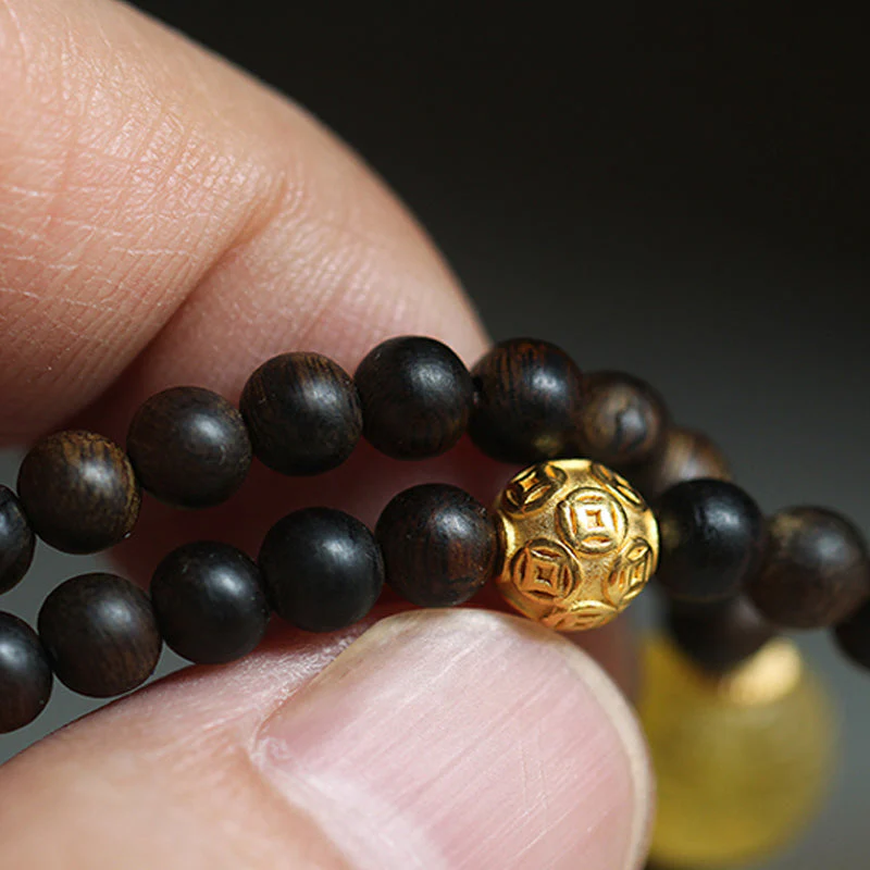 Balance Agarwood Wood Mala Bracelet | 5mm Meditation Beads - Image 5