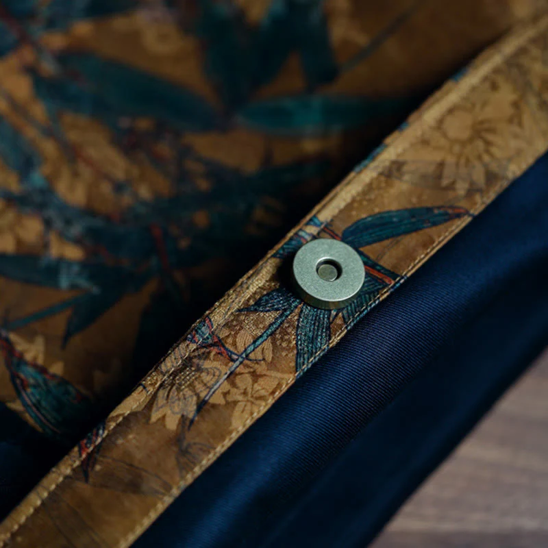 33cm Spiritual Bamboo Leaves Shoulder Bag with Buckle - Image 3