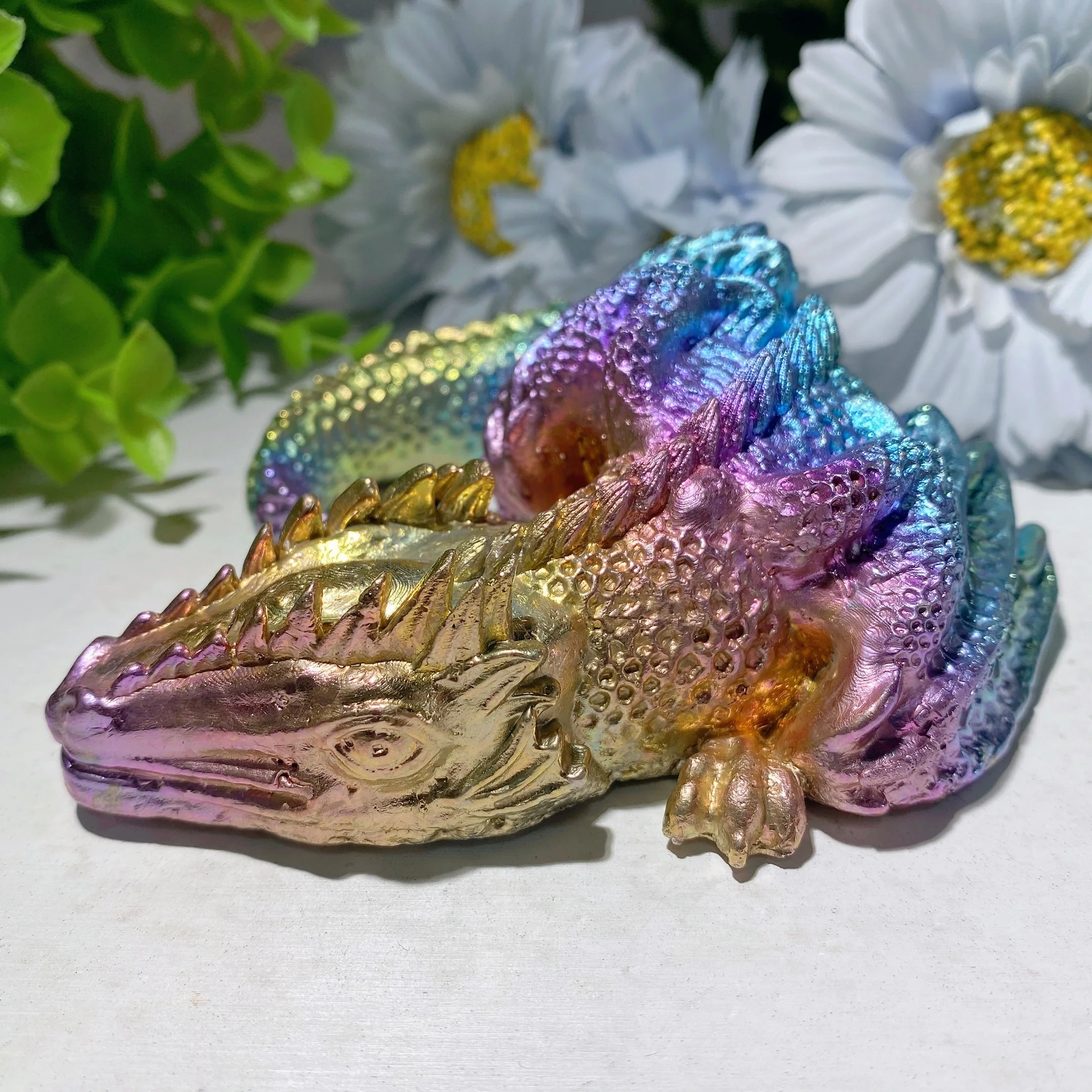 4.2 Inch Bismuth Dragon Crystal Carving for Healing - Image 2