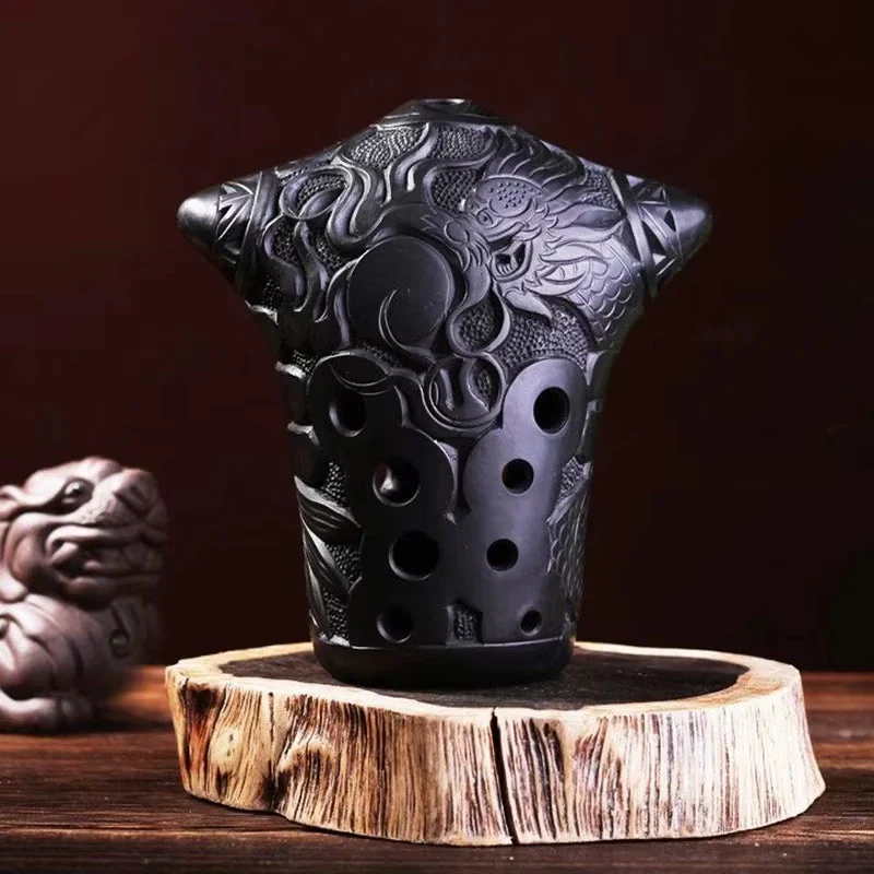 Professional 10-Hole Double Cavity Chinese Xun Flute - Image 3