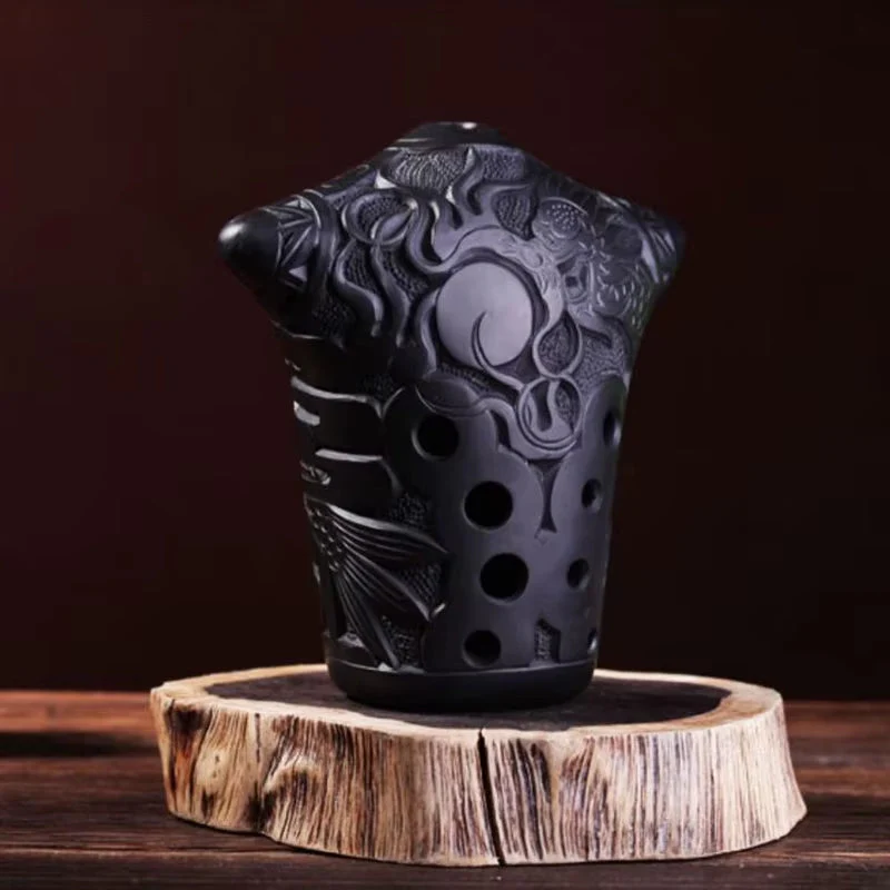 Professional 10-Hole Double Cavity Chinese Xun Flute - Image 4
