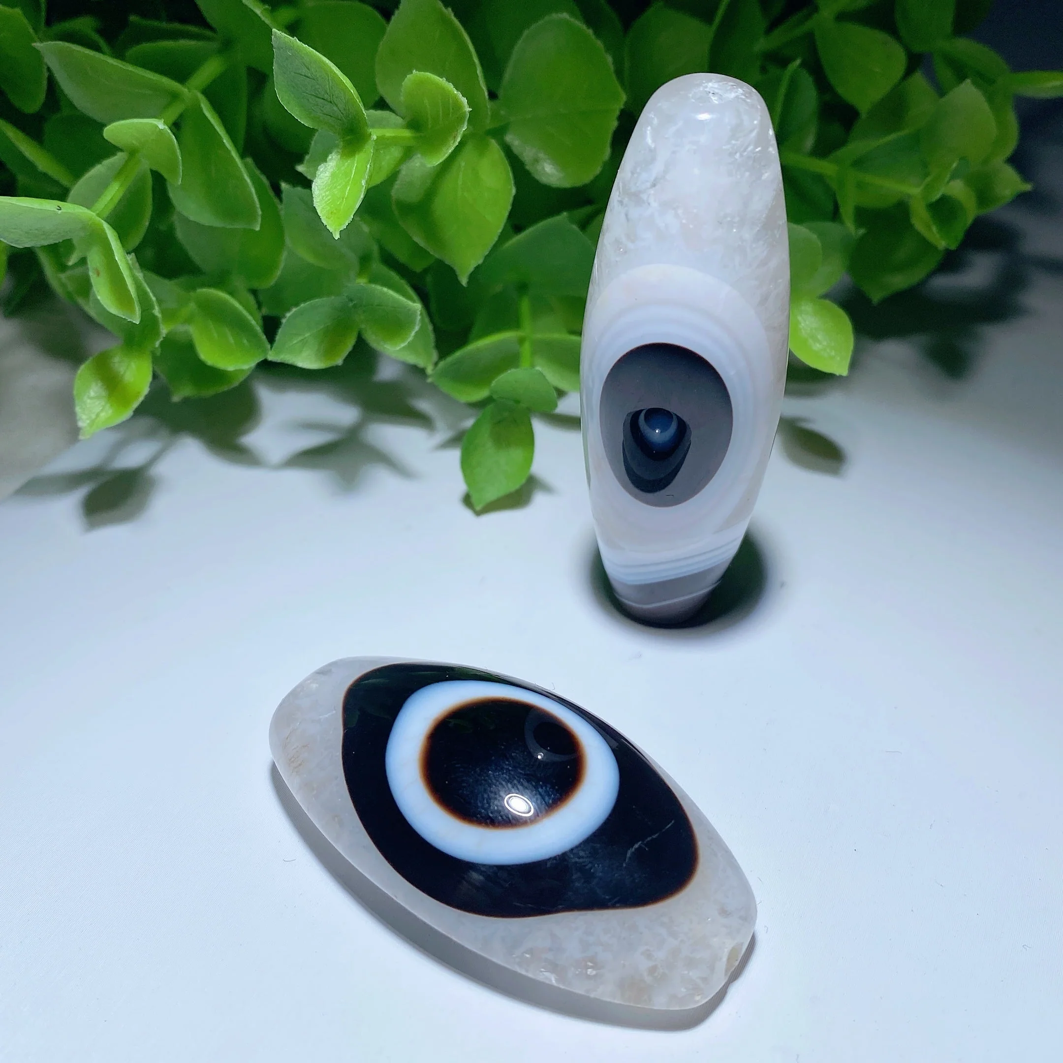 Black Agate Pendant 1.9-2.4 Inch Healing Crystal - Image 4