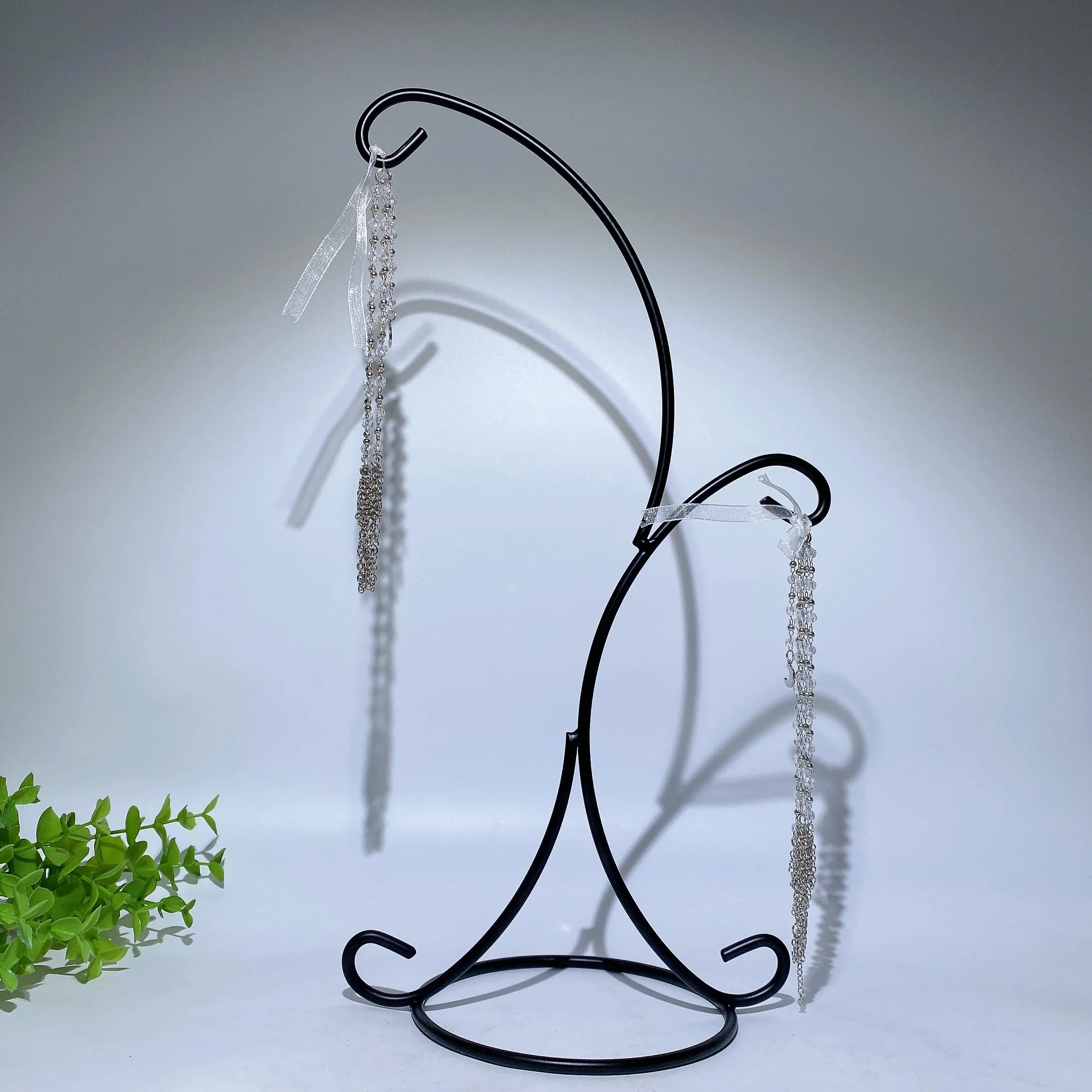 35cm Black Metal Crystal Display Stand for Spheres - Image 4