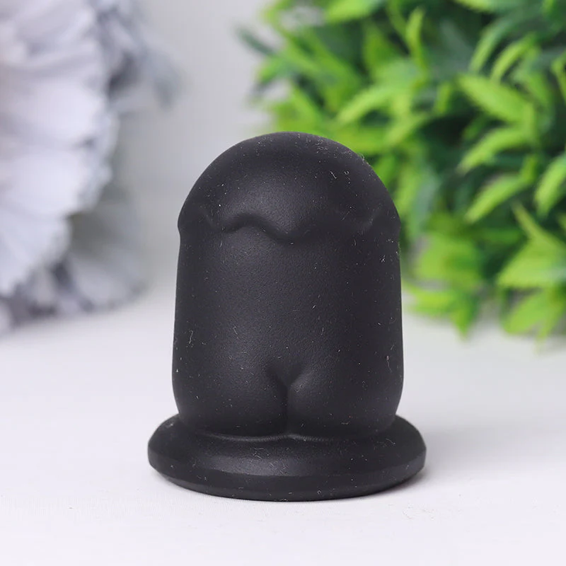 Black Obsidian Crystal Figurine 2 Inch Healing Carving - Image 5