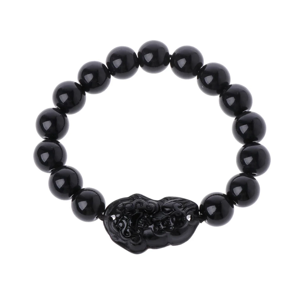 Pixiu Wealth Charm Obsidian Bracelet - Image 5