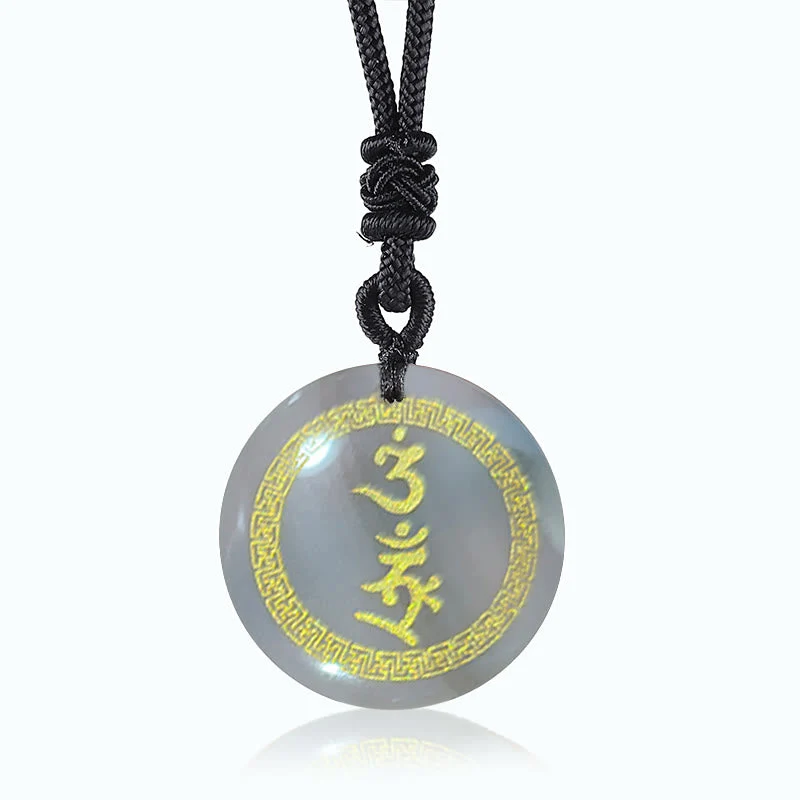 Black Obsidian Protection Necklace | Swastika Vajra Pendant - Image 5