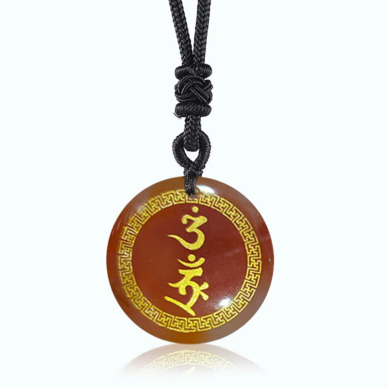 Black Obsidian Protection Necklace | Swastika Vajra Pendant - Image 7