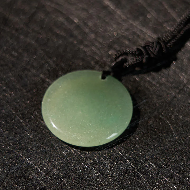 Swastika Lotus Pattern Black Obsidian Purification Necklace - Image 9