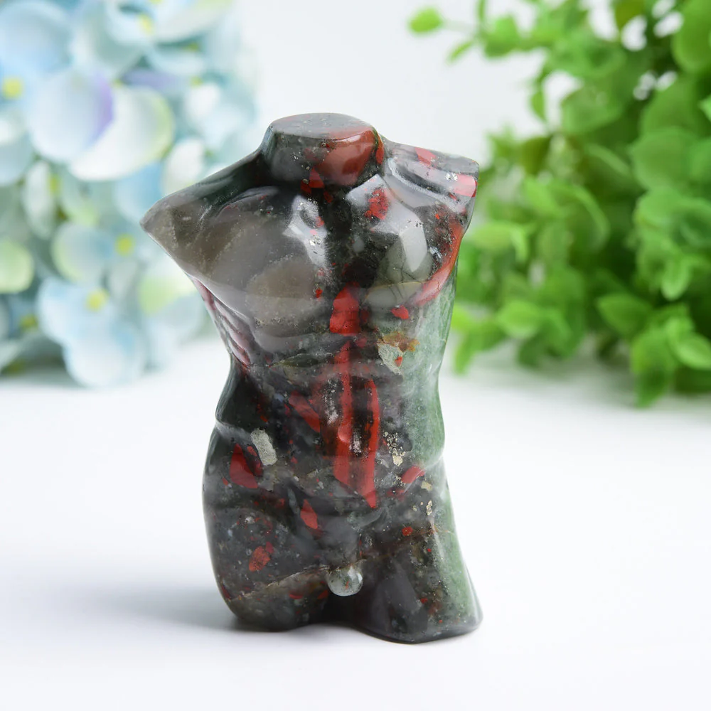 3.2 inch Bloodstone Crystal Figurine Carving for Healing - Image 4