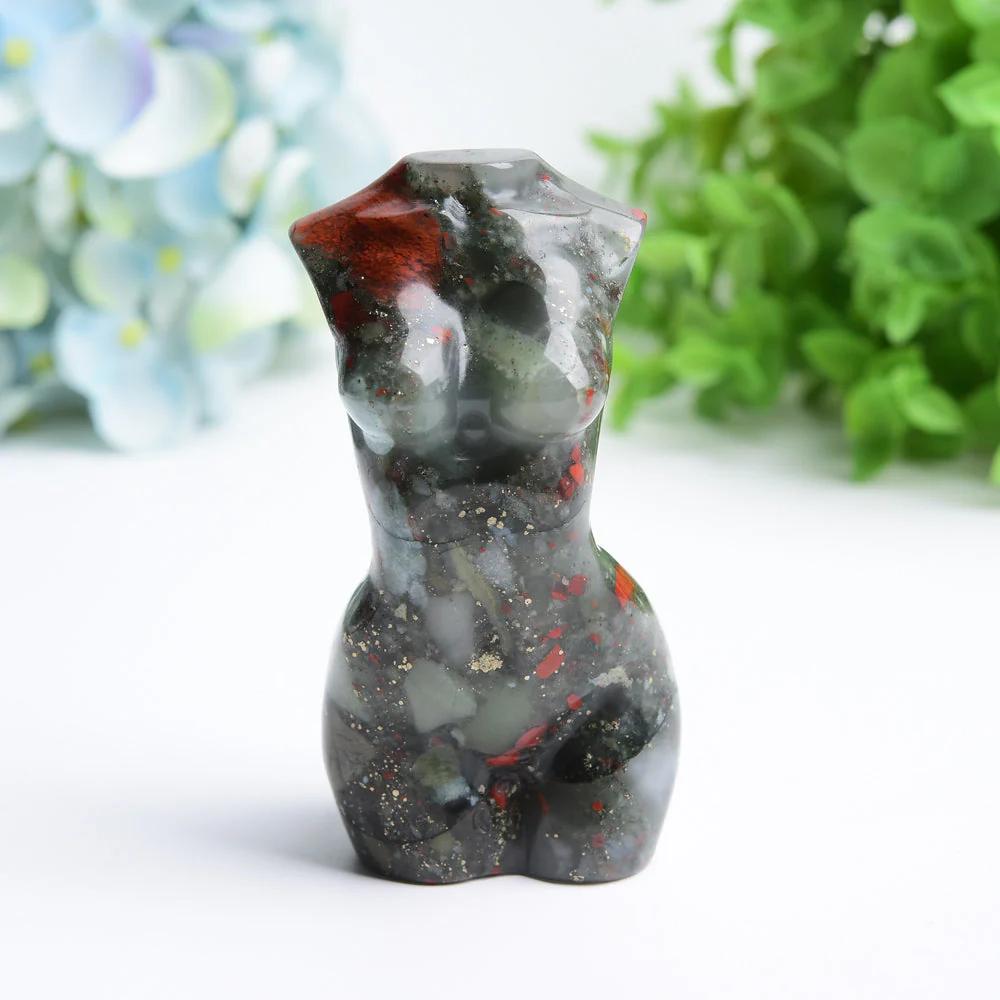 3.2 inch Bloodstone Crystal Figurine Carving for Healing - Image 5