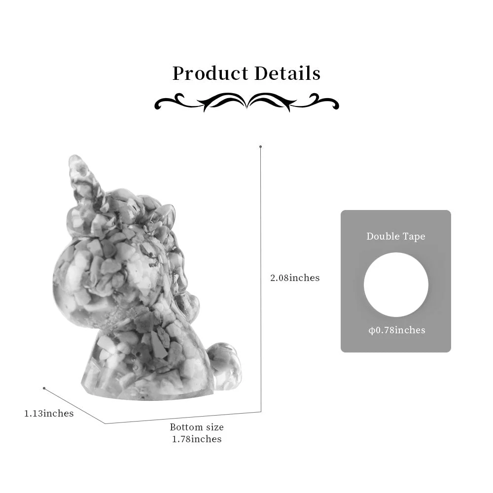 Blue Apatite Resin Spiritual Unicorn Figurine 2.1in - Image 5