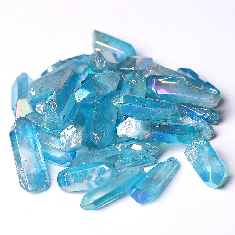 Blue Aura Angel Crystal Points 1.2-1.7" Raw Quartz - Image 2
