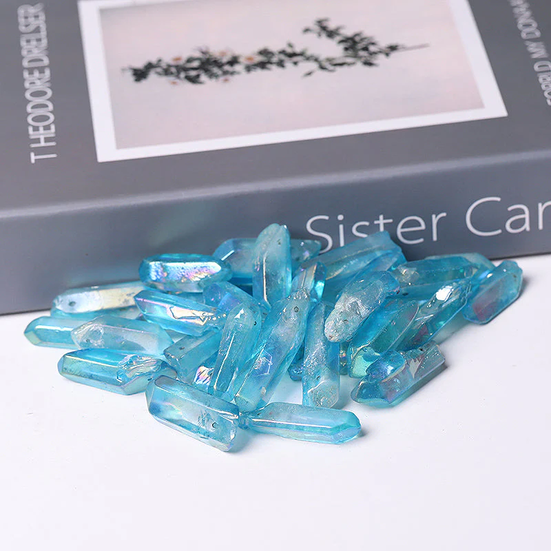 Blue Aura Angel Crystal Points 1.2-1.7" Raw Quartz - Image 4