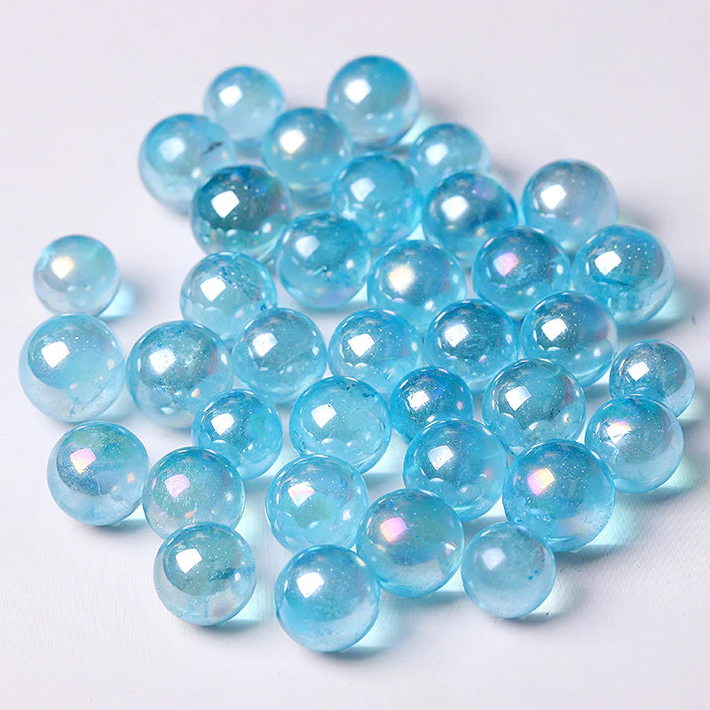 High Quality 0.5-0.7 inch Blue Aura Angel Crystal Sphere - Image 5