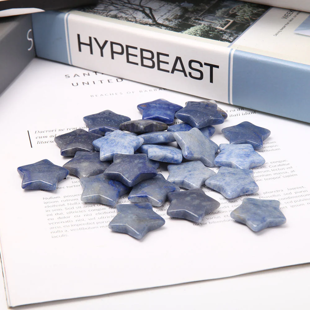 Healing Blue Aventurine 1.2-Inch Crystal Star Carvings - Image 4