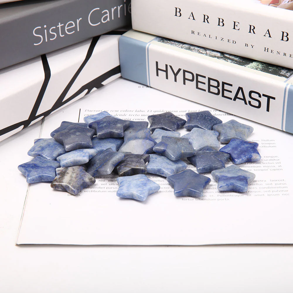Healing Blue Aventurine 1.2-Inch Crystal Star Carvings - Image 6