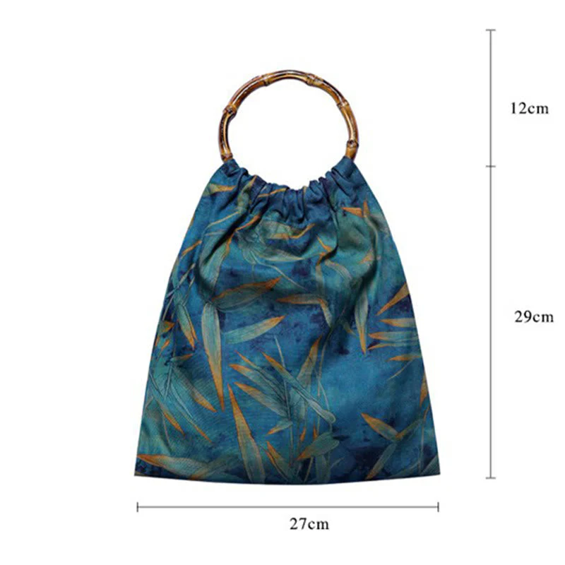 Blue Green Bamboo Leaves Spiritual Accessories Bag - Image 10