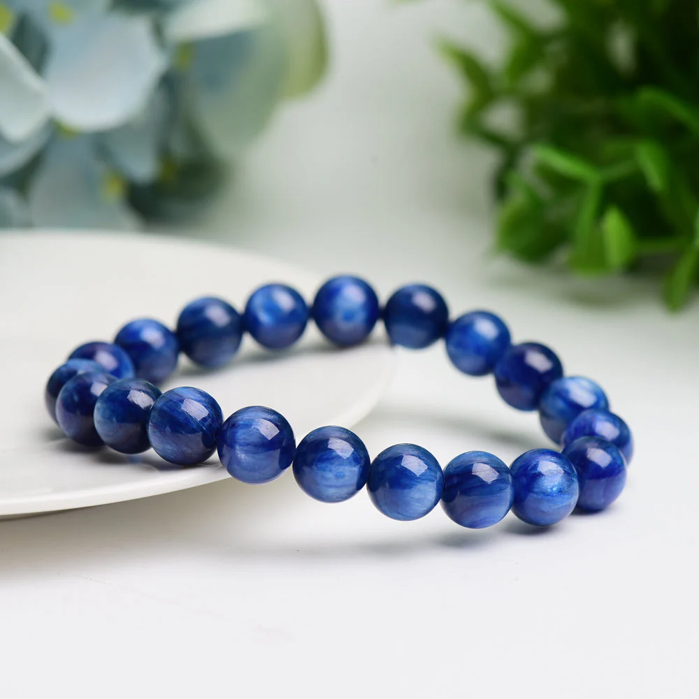 10mm Blue Kyanite Spiritual Bracelet for Healing - Image 2