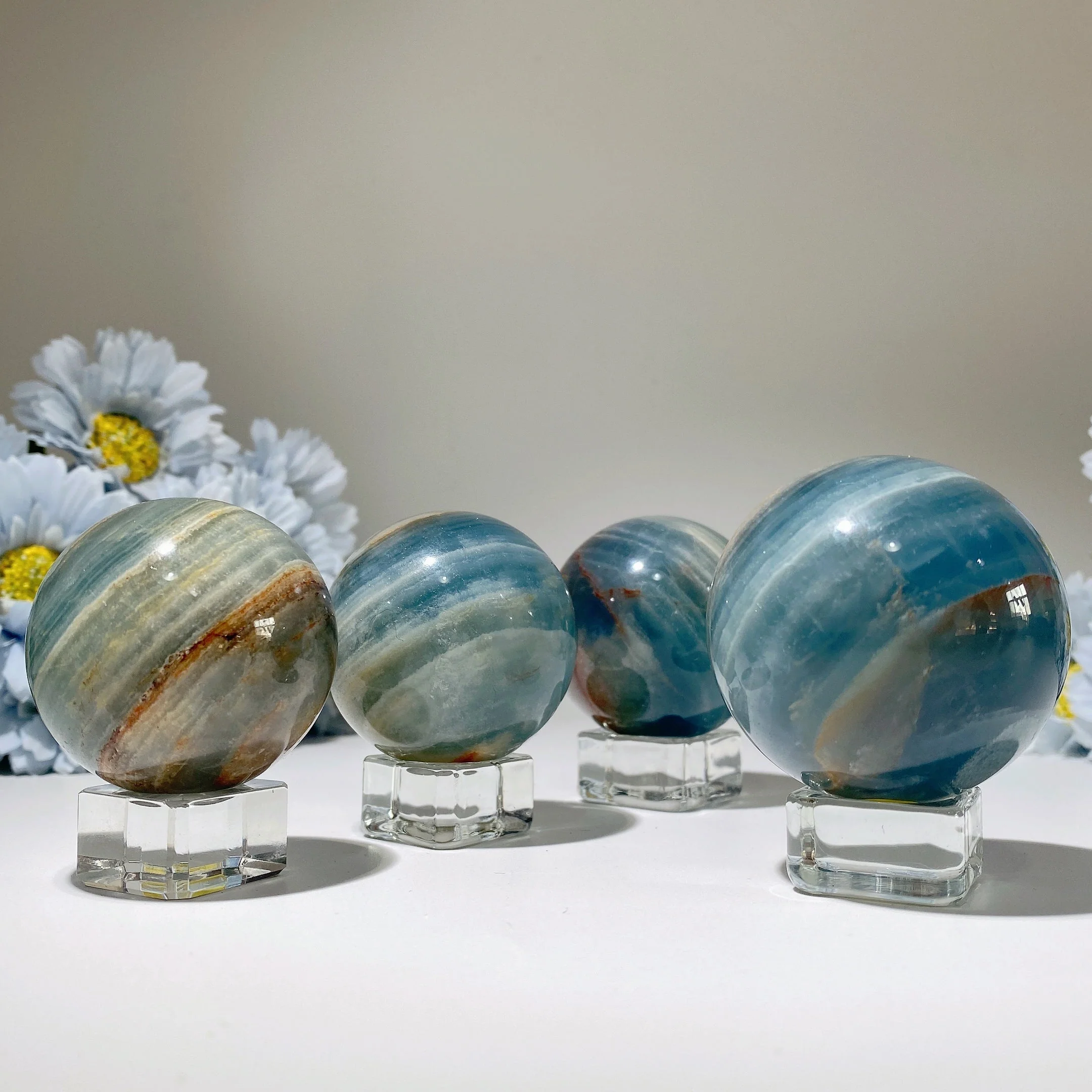 50mm Blue Onyx Crystal Sphere for Healing and Energy - Image 3