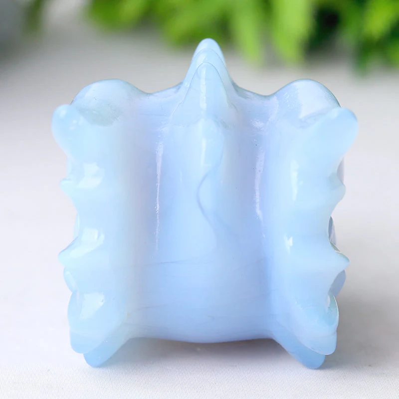2.7 inch Blue Opalite Crystal Dragon Head Carving - Image 5