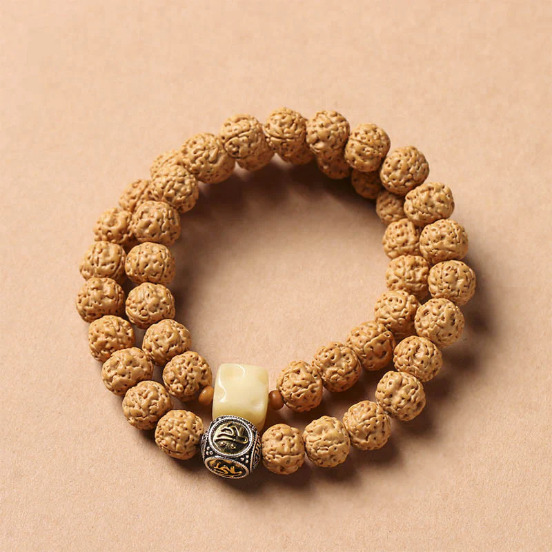 10mm Bodhi Seed Three-eyed Dzi Buddha Hand Wealth Bracelet - Image 21