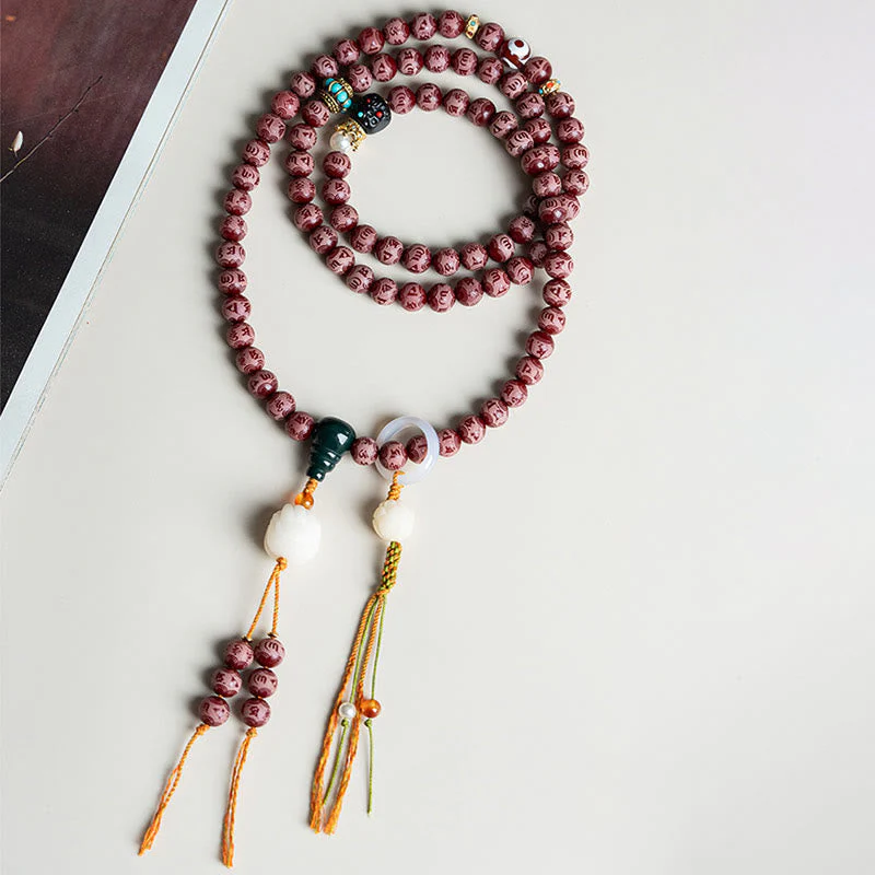 10mm Bodhi Seed Om Mani Padme Hum Harmony Bracelet - Image 12