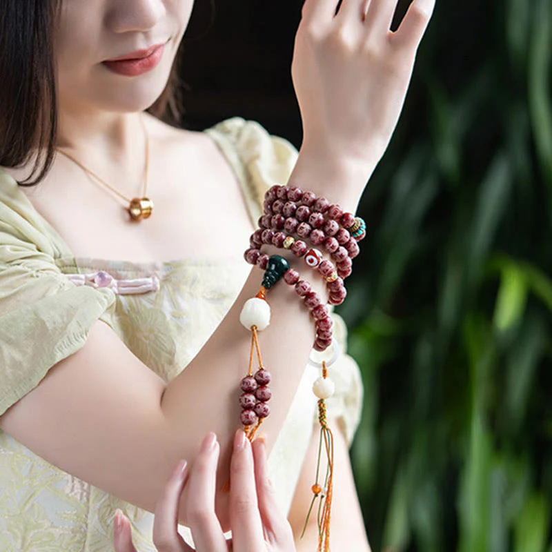 10mm Bodhi Seed Om Mani Padme Hum Harmony Bracelet - Image 13