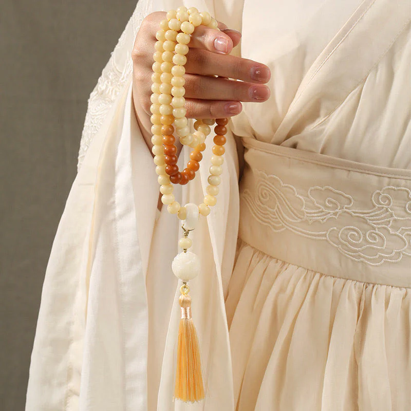Bodhi Seed Dzi Bead Bracelet for Peace & Harmony 9mm - Image 12