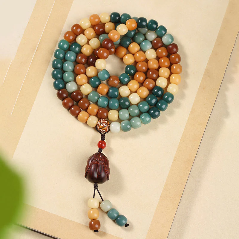 Bodhi Seed Dzi Bead Bracelet for Peace & Harmony 9mm - Image 13