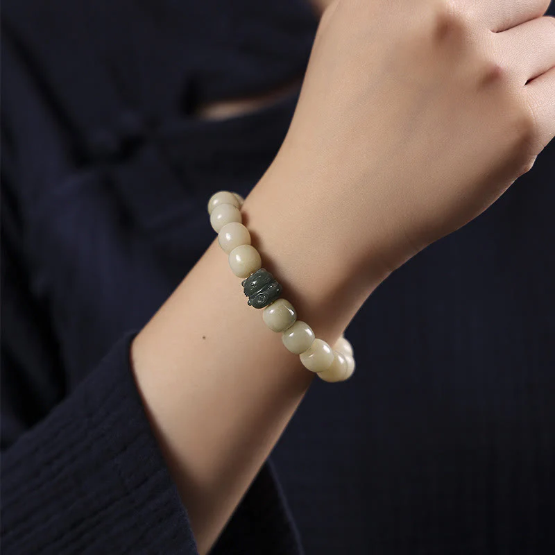 Bodhi Seed Lucky Cat Peace Bracelet for Spiritual Harmony - Image 3