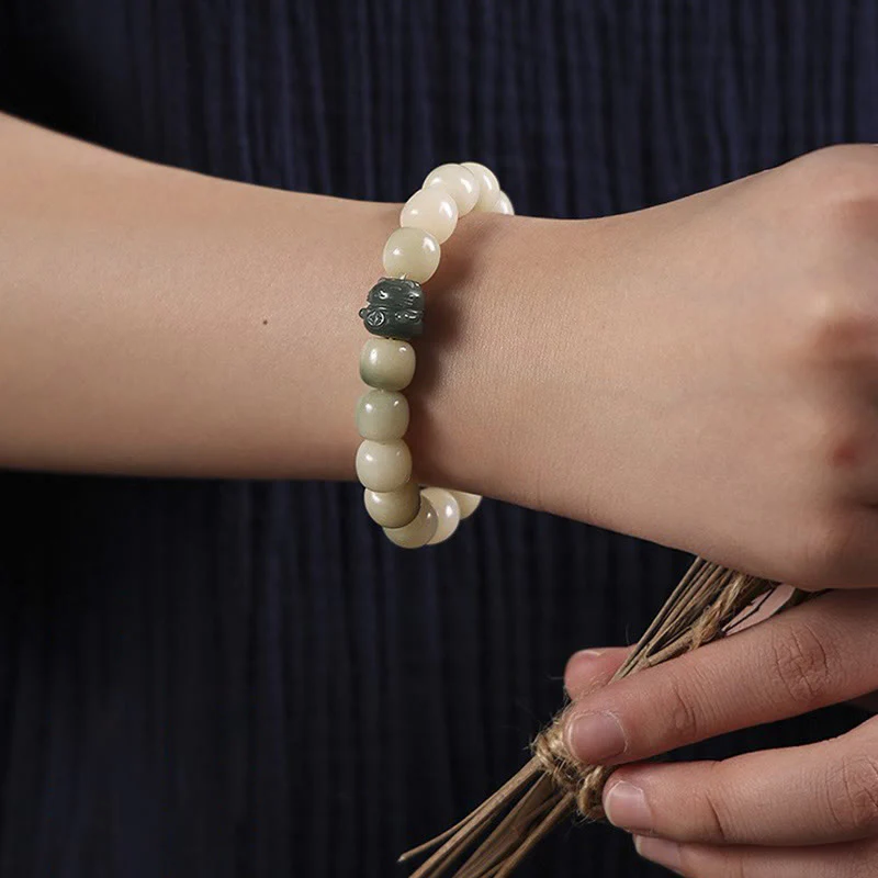 Bodhi Seed Lucky Cat Peace Bracelet for Spiritual Harmony - Image 4
