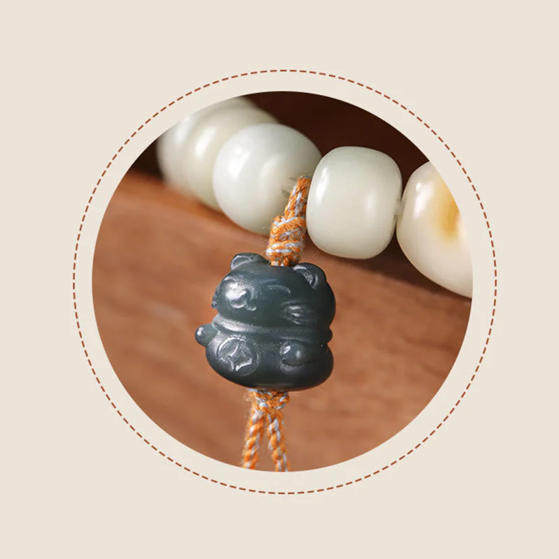 Bodhi Seed Lucky Cat Peace Bracelet for Spiritual Harmony - Image 5