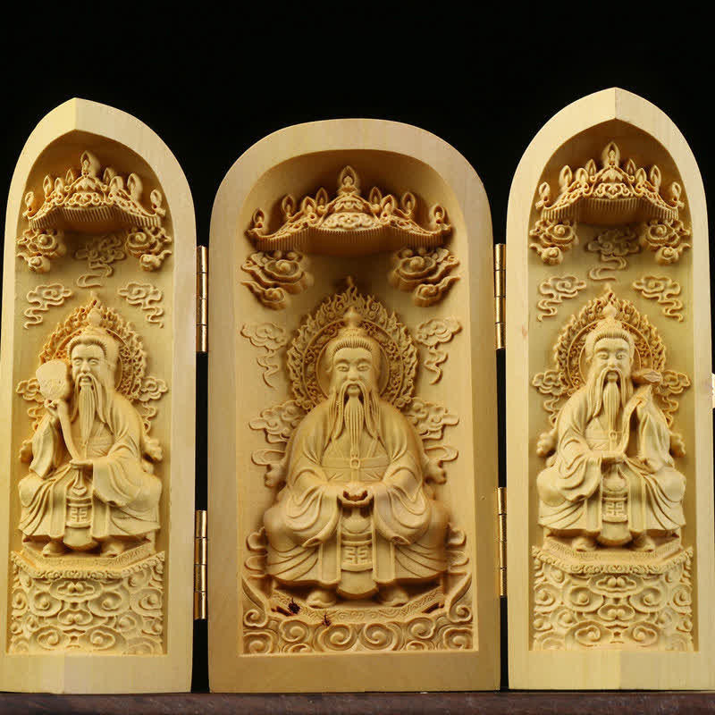 Hand-carved Boxwood Serenity Altar | Portable Prayer Altar Item - Image 15