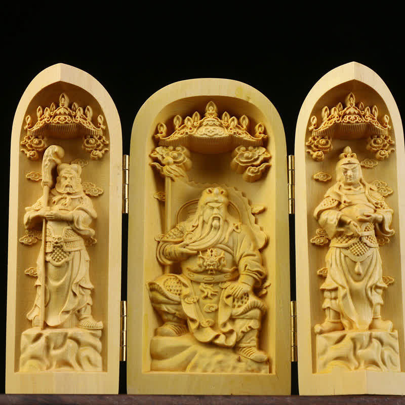 Hand-carved Boxwood Serenity Altar | Portable Prayer Altar Item - Image 16