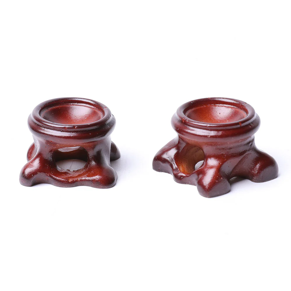 Set of 2 Branch Wooden Display Stands for Crystal Decor 3x3cm - Image 2