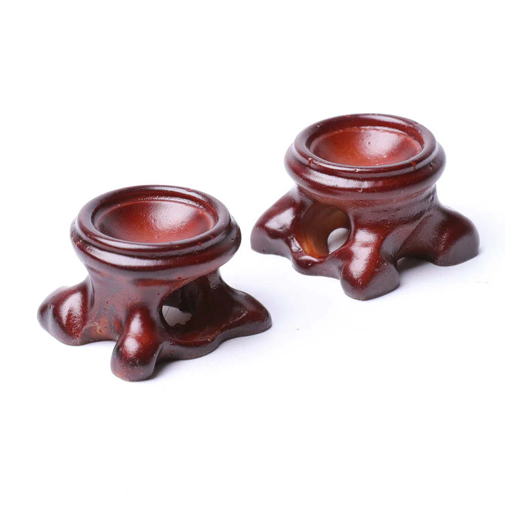 Set of 2 Branch Wooden Display Stands for Crystal Decor 3x3cm - Image 3