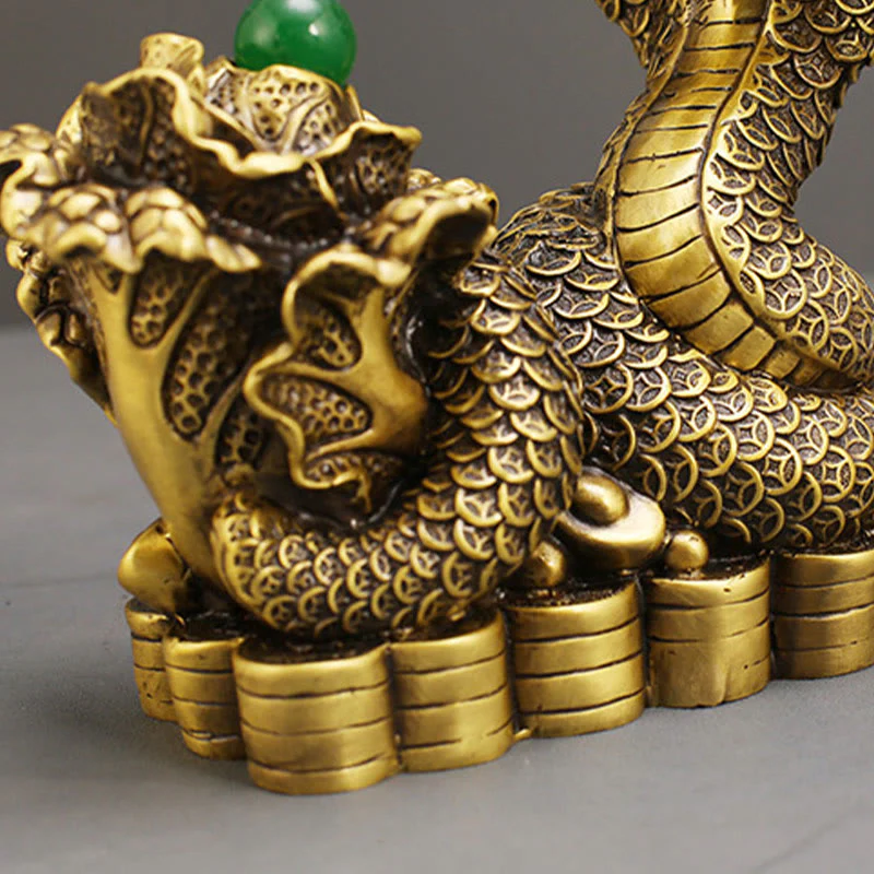 Brass Snake Figurine 19cm Animal Totem for Spiritual Blessings - Image 10